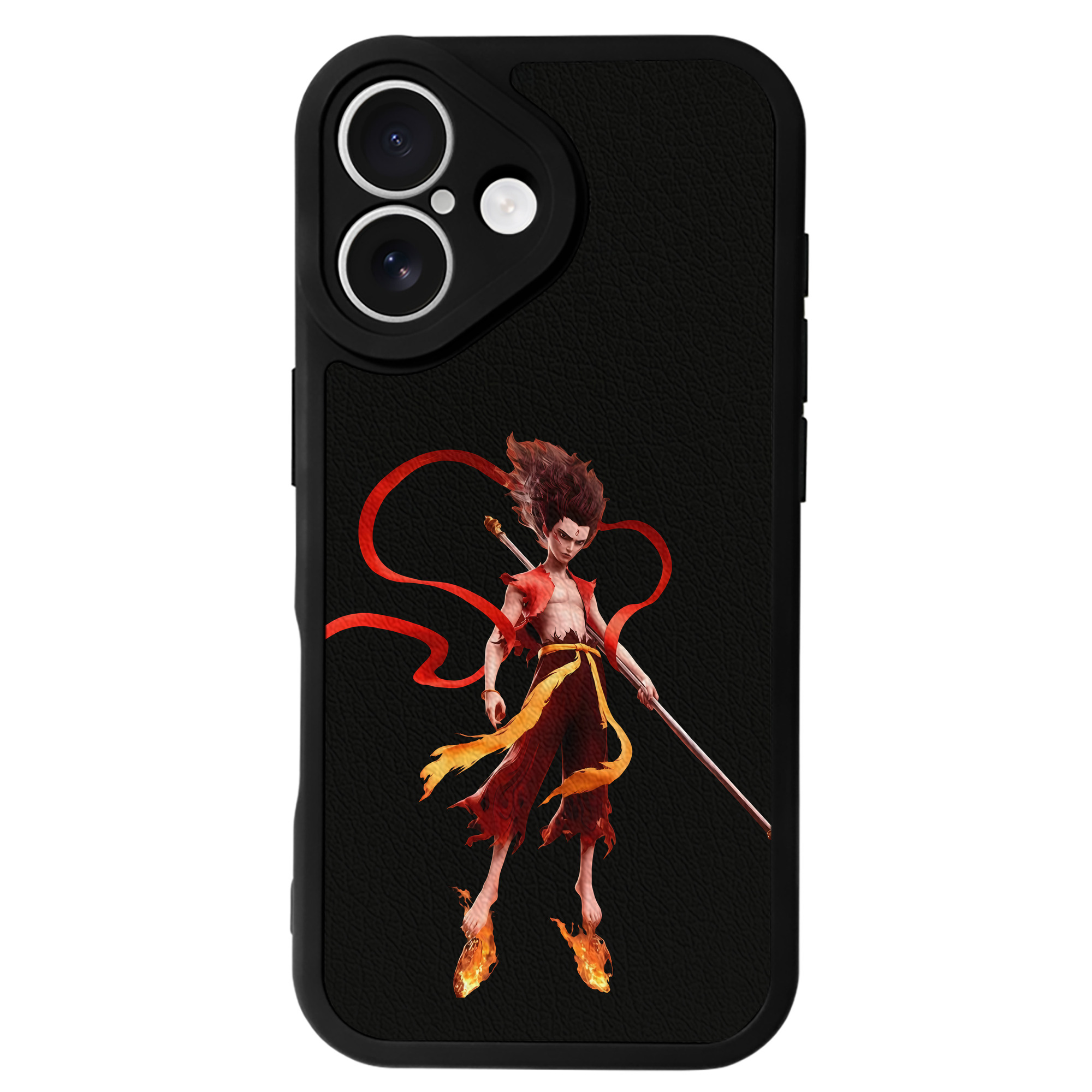 （画像用） Ne Zha 2 ナタ 魔童の大暴れ 【iPhone 16シリーズ対応】シリコンスマホケース（レザー調） 材質：シリコン